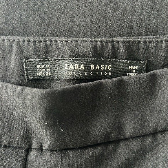 Zara Basic Collection Black Slim Fit Dress Pants - Picture 3 of 3